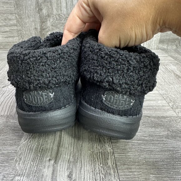 Hey Dude Wendy Fold Kids size 12 Brushed Cozy Slip On Shoes - Picture 6 of 8